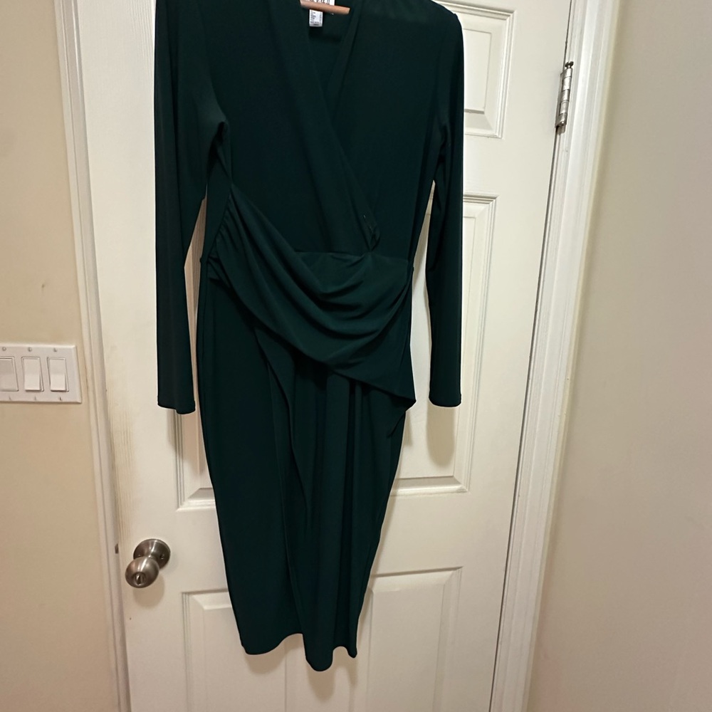 Joseph Ribkoff Dark Green Long Sleeve Dress